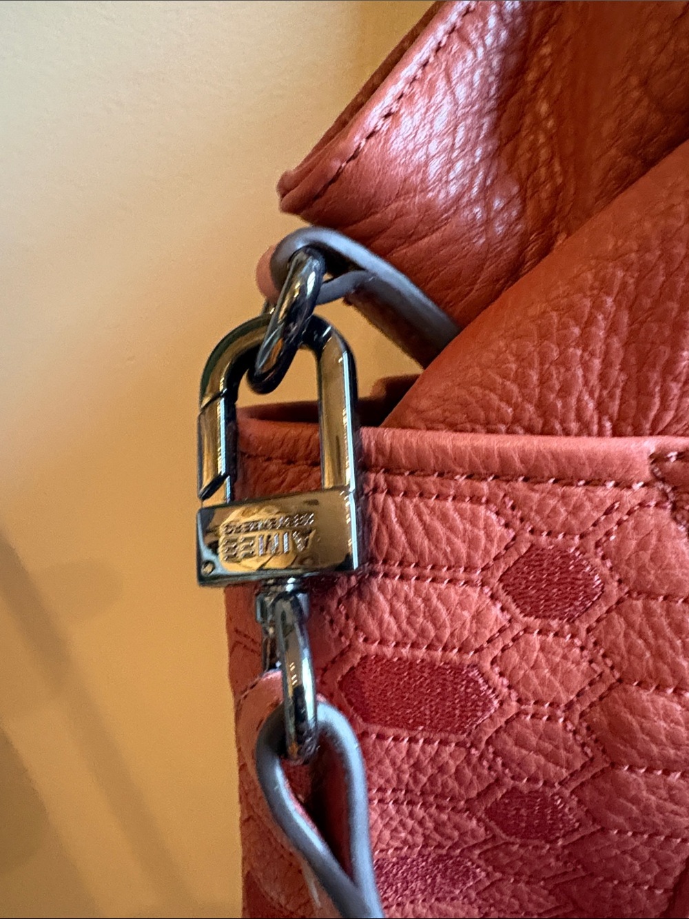 Aimee Kestenberg Rust Leather Satchel Shoulder Bag - Picture 6 of 8